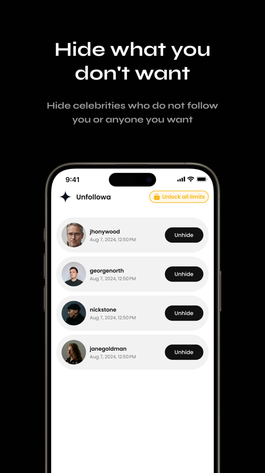 #5. Unfollowa (iOS) Podle: Bartu OZEL