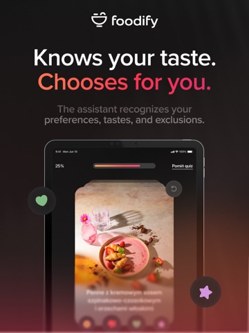 Foodify App iPad screenshot 1