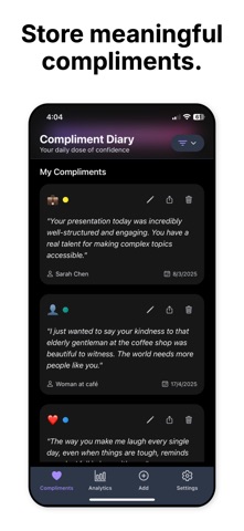 Compliment Diary screenshot