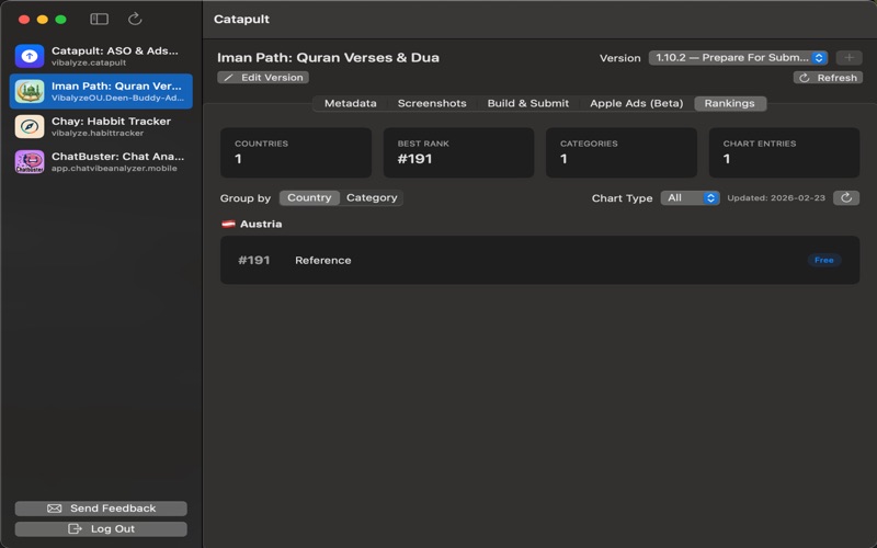 Catapult: ASO & Ads Editor screenshot