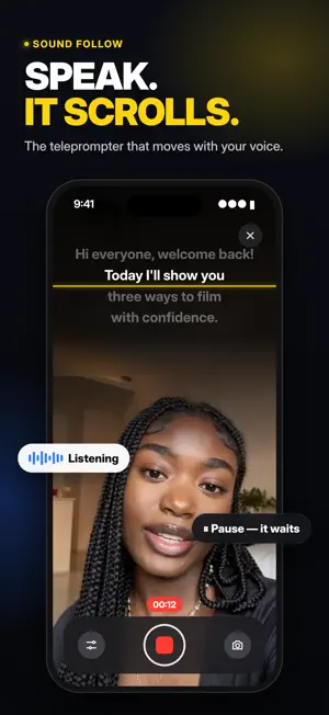 Promtik: Voice Teleprompter screenshot 1