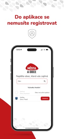 Města a obce screenshot