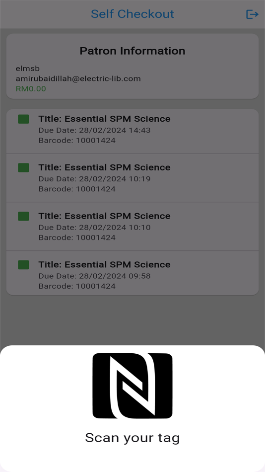 #4. Mobile Self Checkout (iOS) Podle: ELECTRIC LIBRARY (MALAYSIA) SDN. BHD.