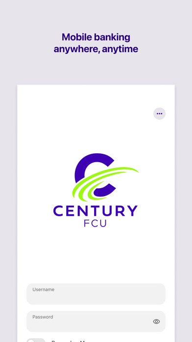 Century Federal Online Banking Screenshot