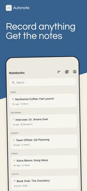 Autonote: Audio Transcription screenshot 1