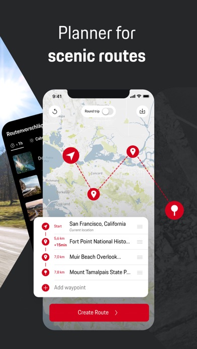 Screenshot 2 of ROADS by Porsche Route Planner App