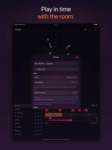 Orbeat: Drum Machine iPad screenshot