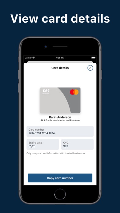SAS EuroBonus World Mastercard Screenshot