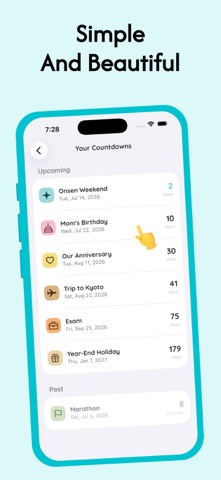 Cozy Countdown Widget: CapyDay iPhone screenshot