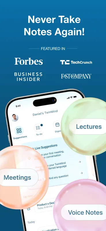 TwinMind: AI Notes & Memory screenshot 1 of 6