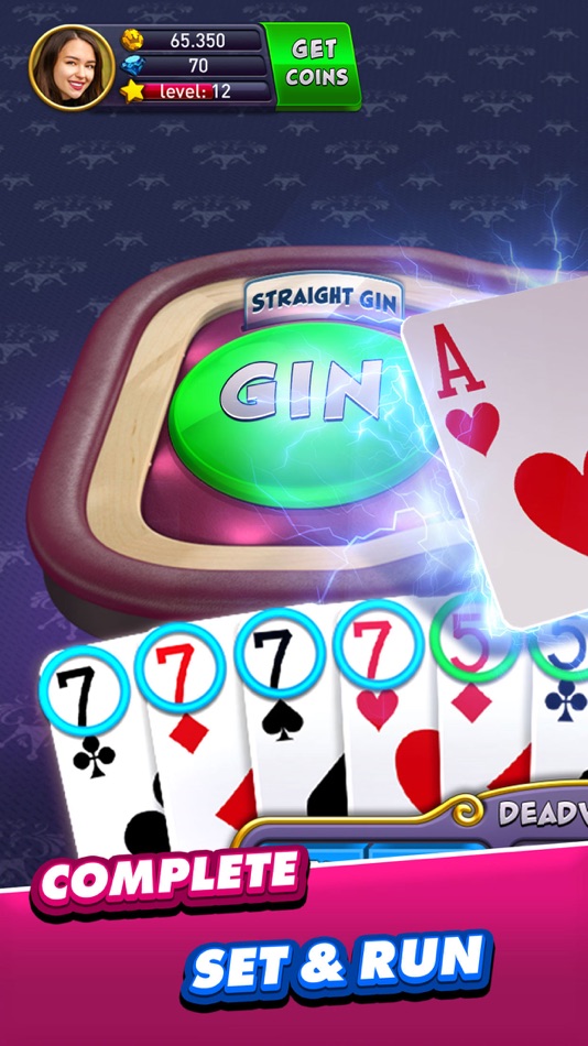 #5. Gin Rummy Plus - Fun Card Game (iOS) Podle: Zynga Inc.