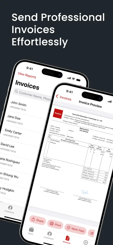 Redbox Invoice Maker - Business App | MWM