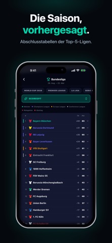 ScoreGPT: KI Fußball Prognose iPhone screenshot 8