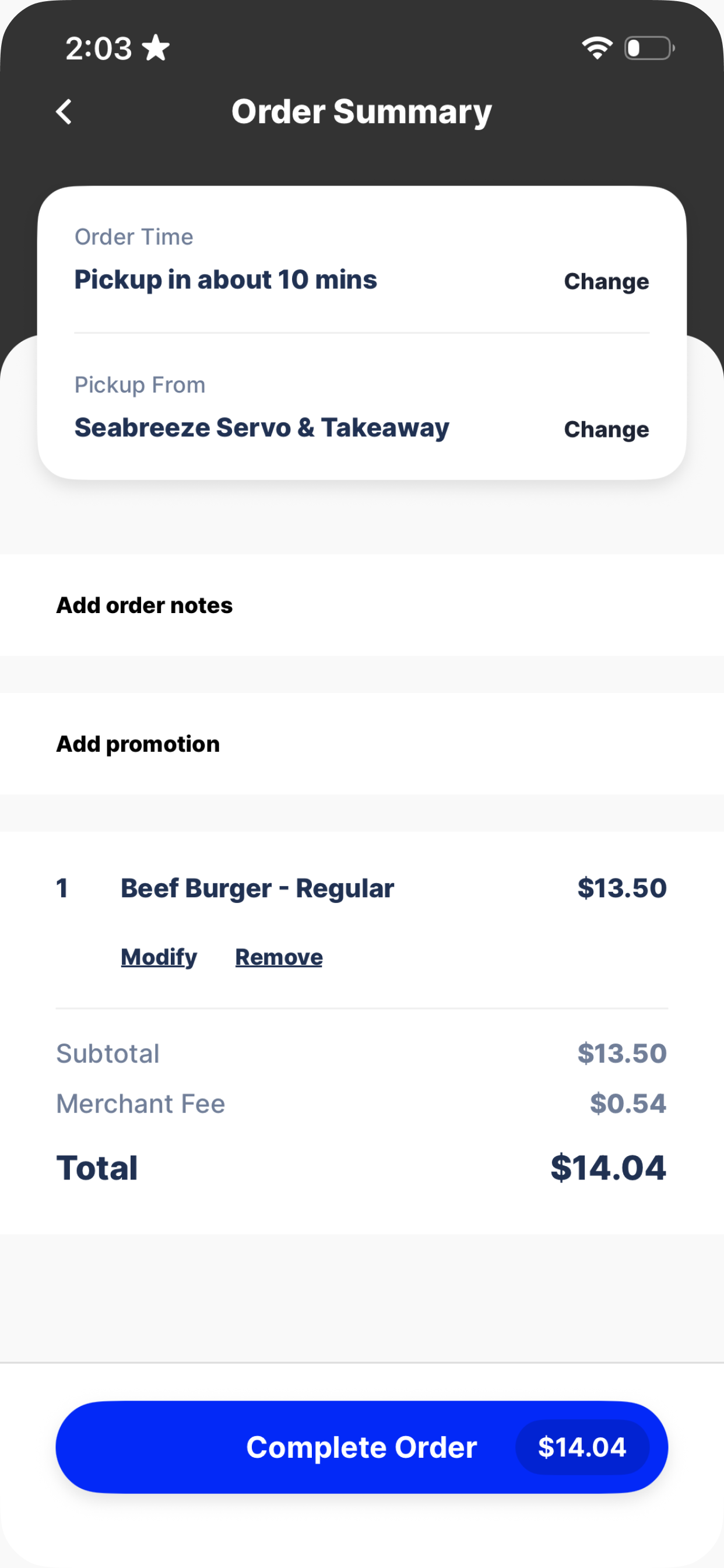 Seabreeze Servo & Takeaway screenshot 3