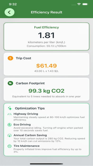 Screenshot #1 pour EcoFuelOpti