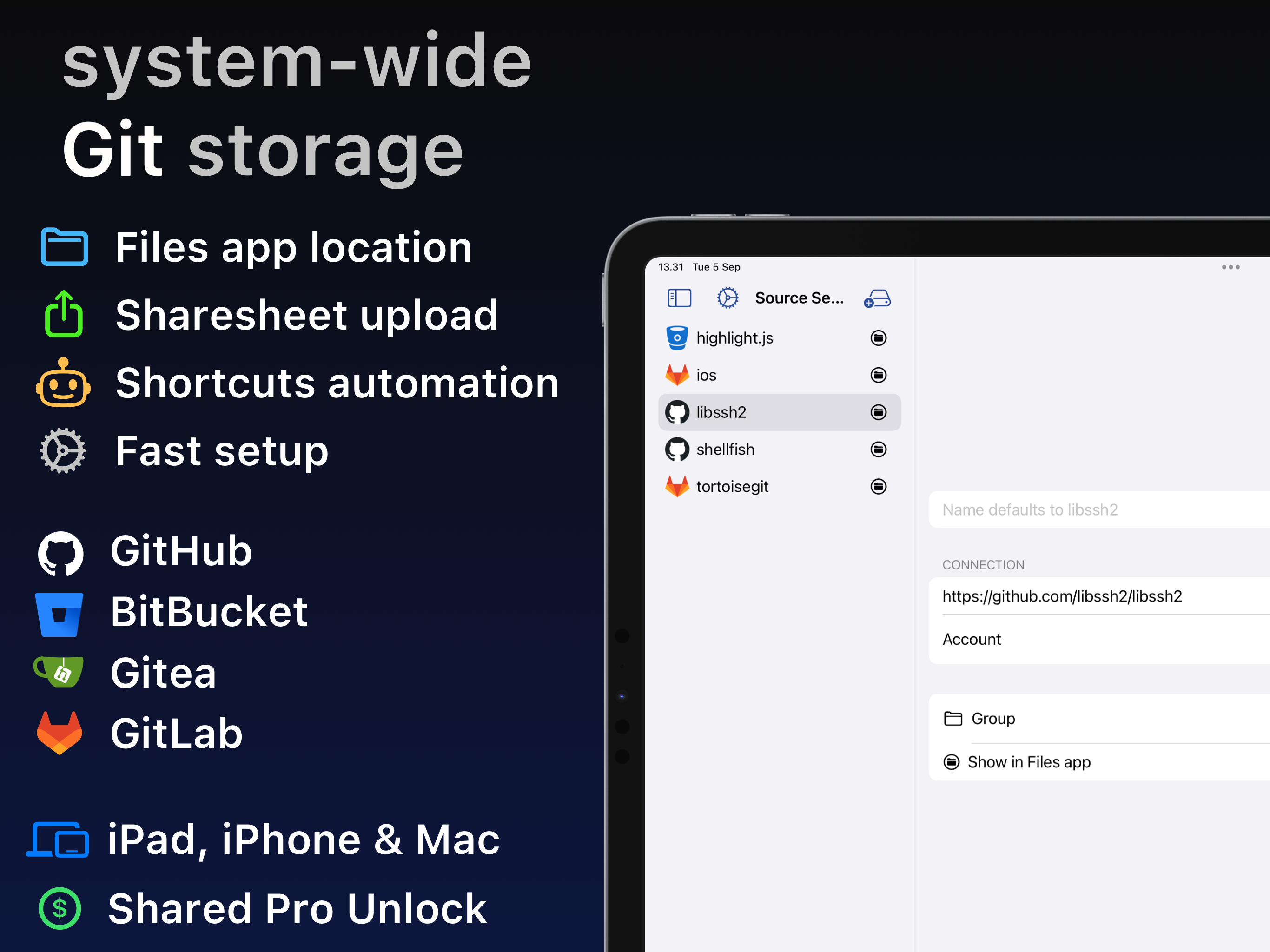 Source Files: Git Storage