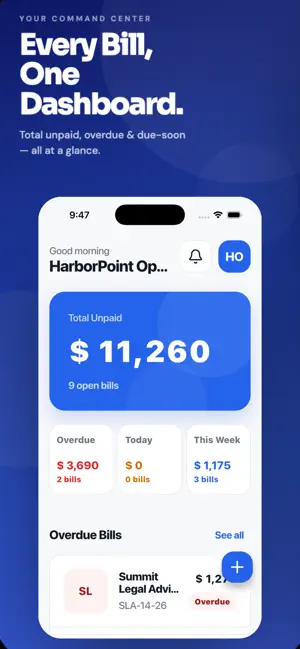 Bill Tracker- PayTrack Vendor screenshot 1