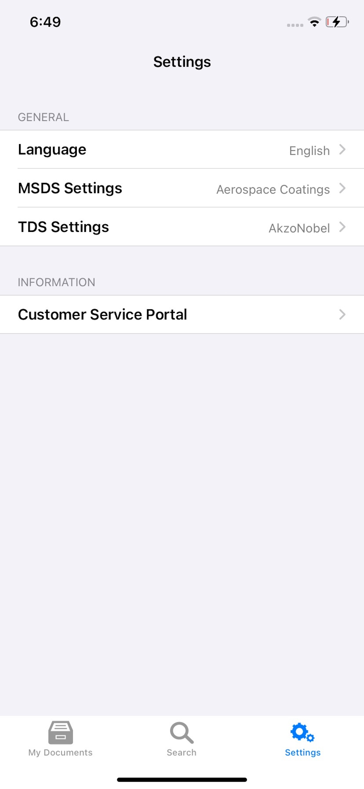 MSDS/TDS Library