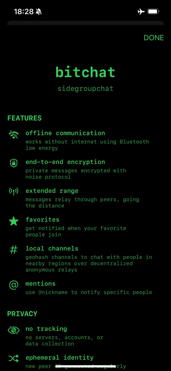 bitchat mesh Screenshot 1