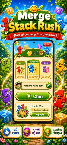 Stack Rush: Ghép Số Vui Nhộn screenshot