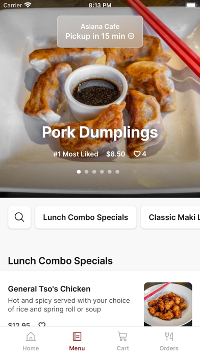 Asiana Cafe To Go iPhone screenshot 2 - Food & Drink app