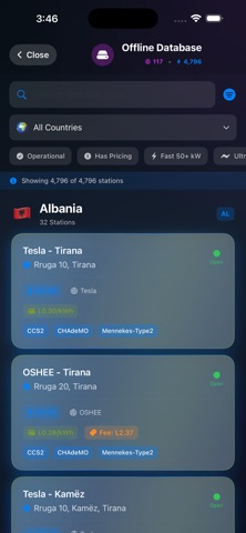 EVCharger-station-trip-planner screenshot
