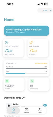 PlayTime: PTO Tracker Screenshot 1 of 5