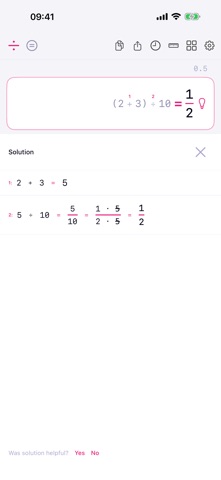Fraction Calculator & Solver iPhone screenshot
