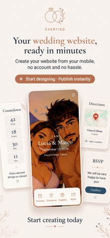 EverTied: Wedding Website Screenshot 1 of 8