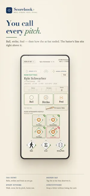 Scorebook: Baseball Scoring screenshot 1
