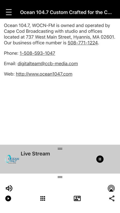 Ocean 104.7 - WOCN Screenshot