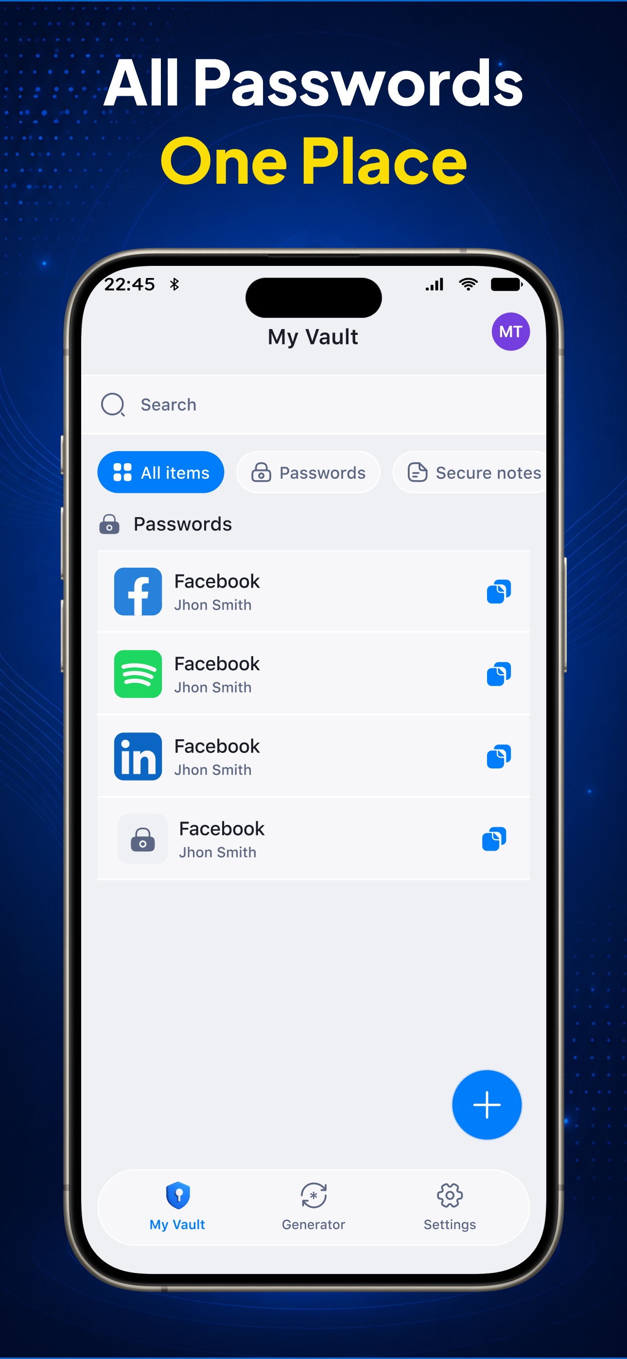 Screenshot 1 of SecureVault: Password Manager