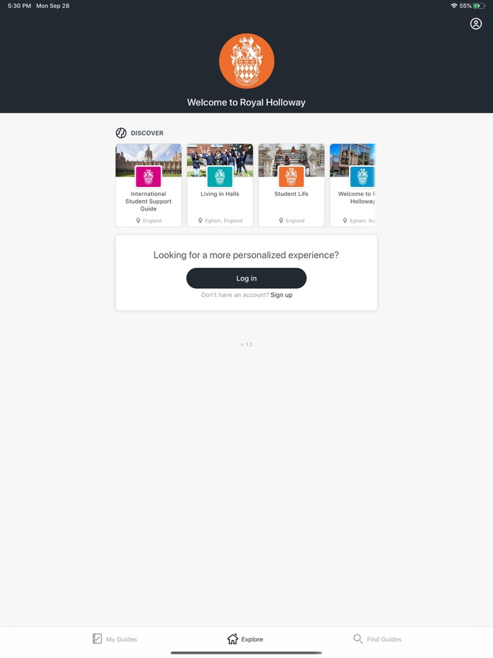 #2. Official Royal Holloway app (iOS) Av: Royal Holloway