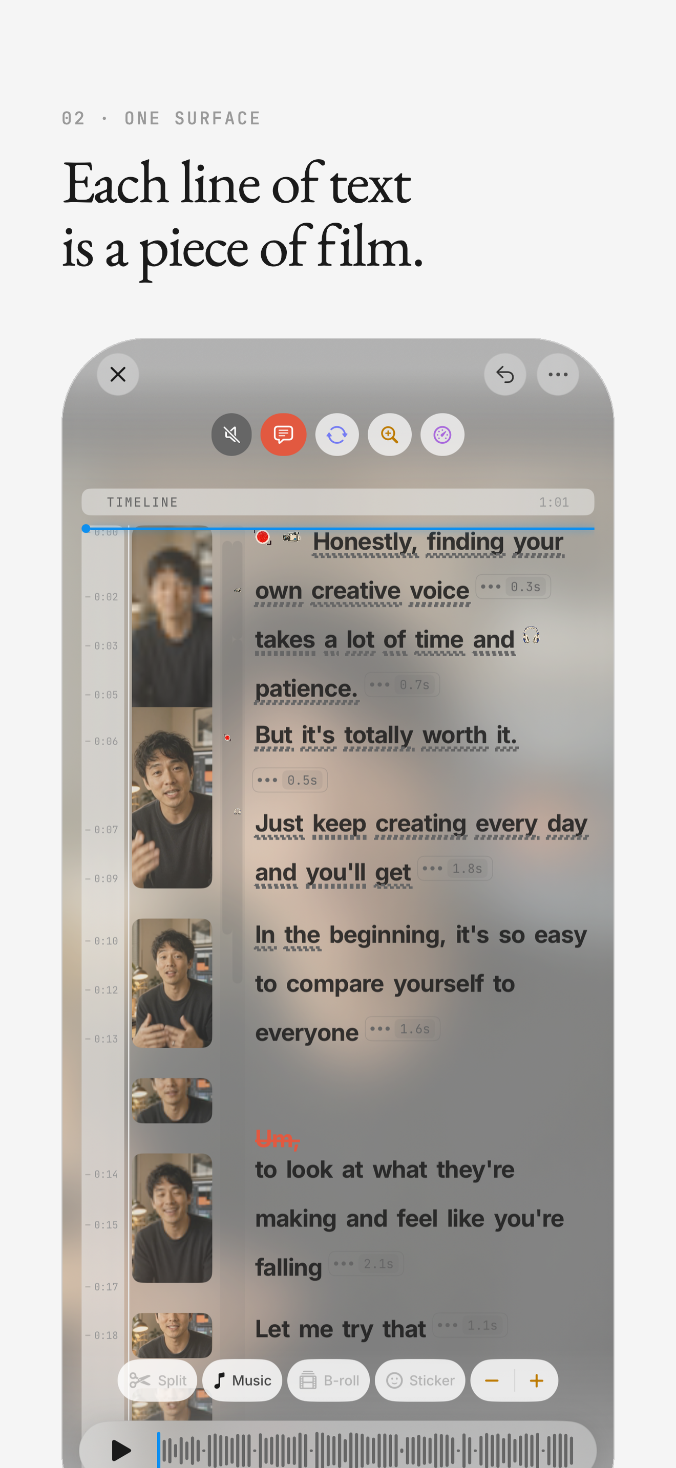 Cuts — Edit Video Like Text screenshot 3