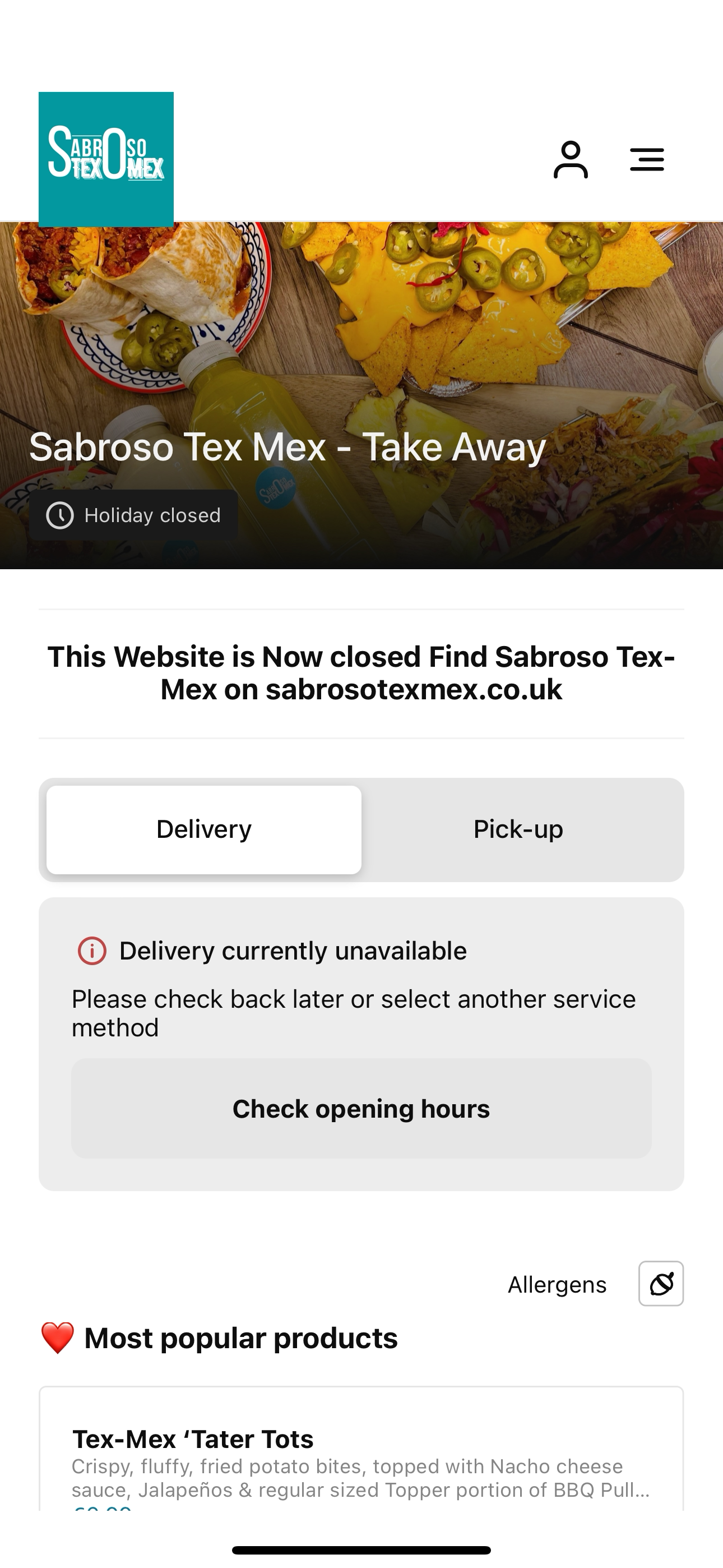 Sabroso Tex Mex - Take Away