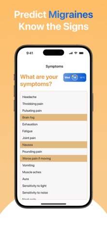 Pressure & Migraine Monitor iPhone screenshot