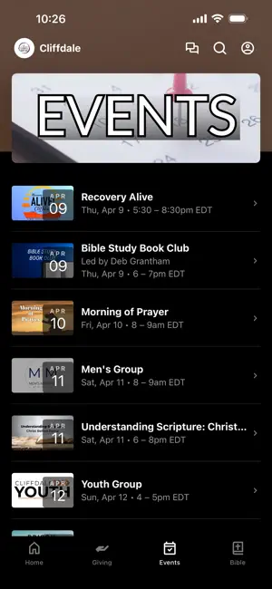 Cliffdale Community Church screenshot 2
