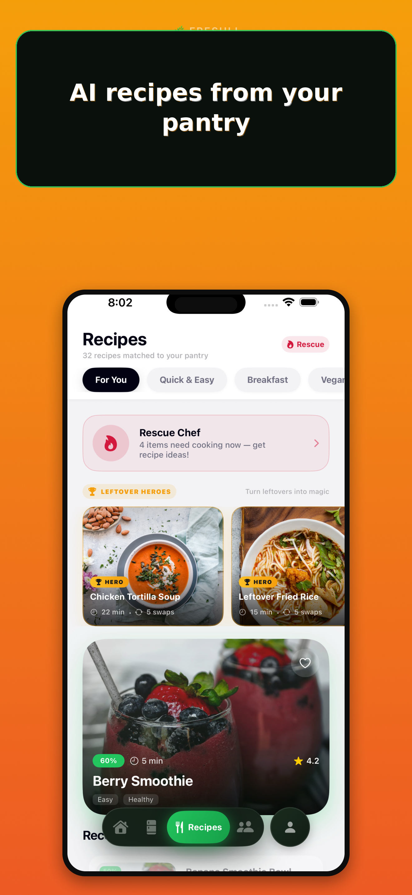 Freshli: AI Pantry & Recipes