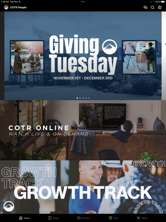 Church on the Rock - Lubbock iPad screenshot 1 - Education app