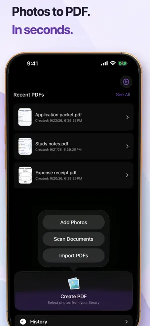 StitchPDF: Merge JPG to PDF screenshot 1