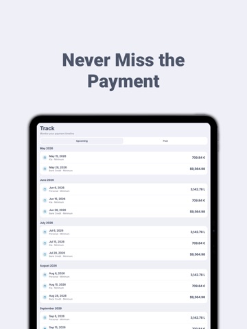 TinyDebt: Debt Payoff Planner iPad screenshot