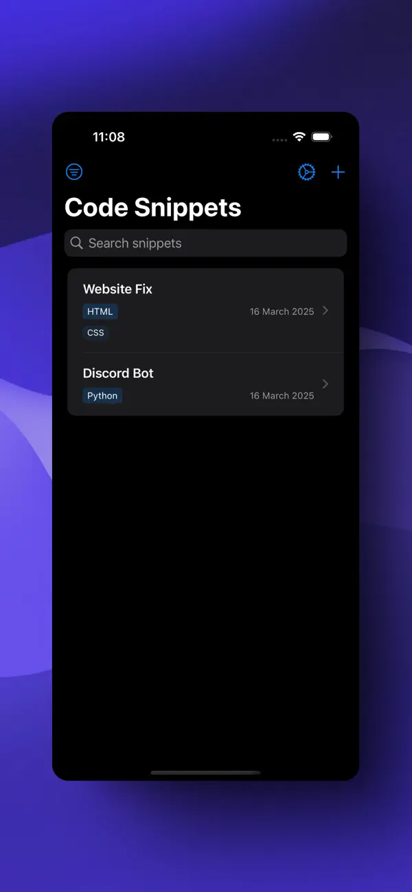 #4. Snipits Manager (iOS) Ved: Talal Abdullah
