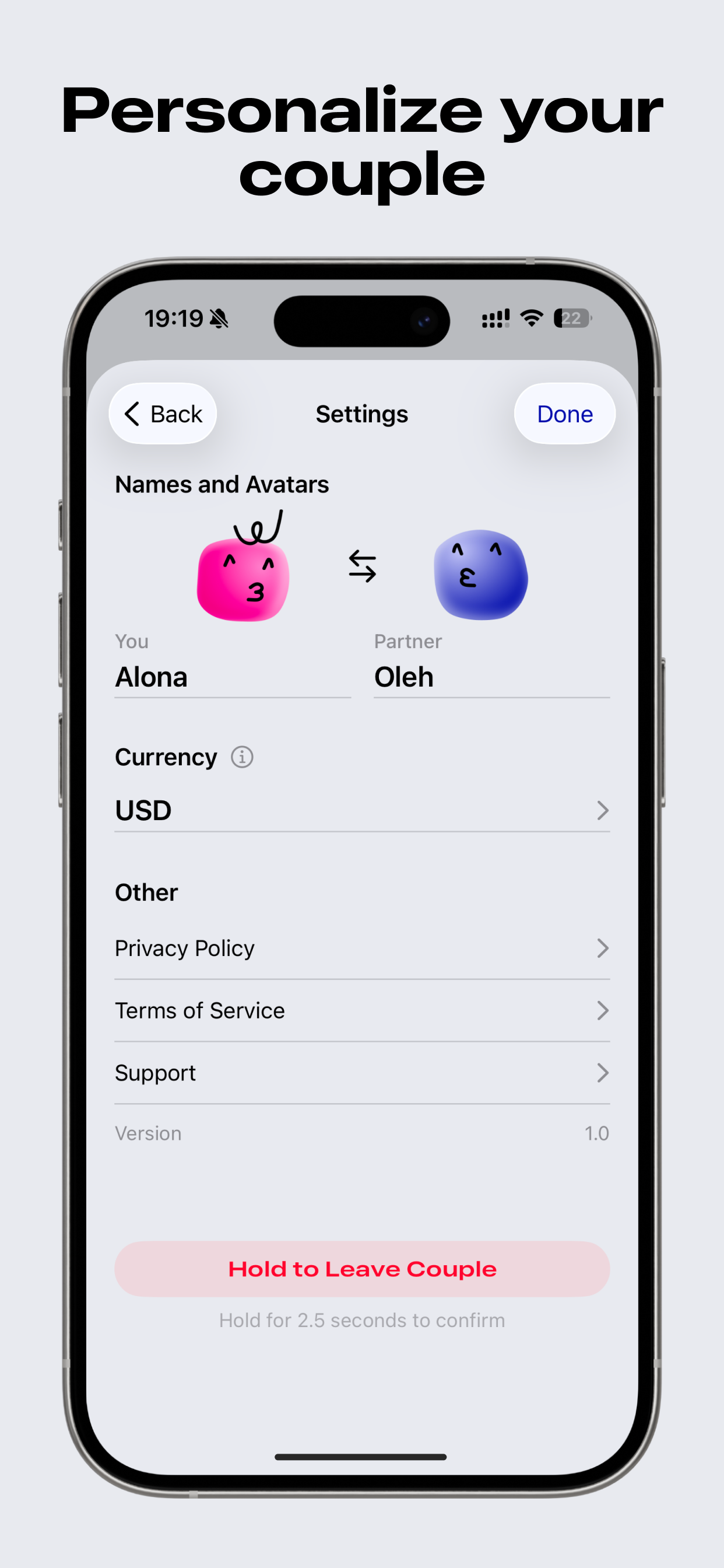 Balance – Couple Expenses