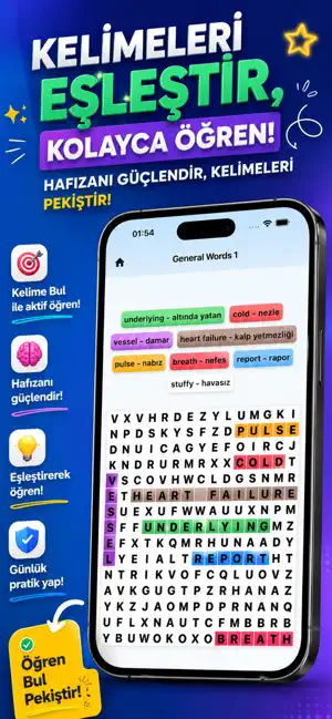 YÖKDil Sağlık Kelime Bulma screenshot 2