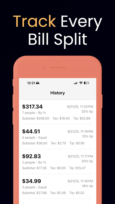 Bill Splitter - QuickSplit Pro iPhone screenshot 5 - Finance app