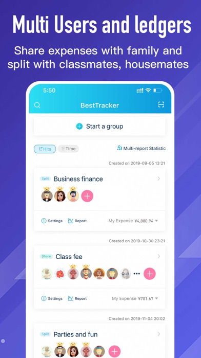 BestTracker - 百事AA记账 iPhone screenshot 3 - Finance app