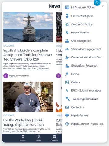 IngallsConnect iPad screenshot