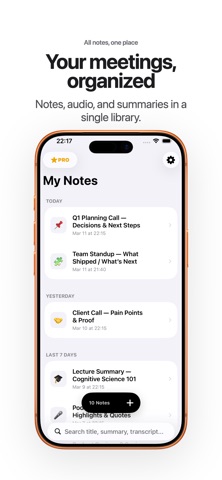 Ai meeting note taker, summary Screenshot 1 of 10