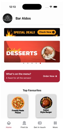 Bar Aldos Restaurant iPhone screenshot