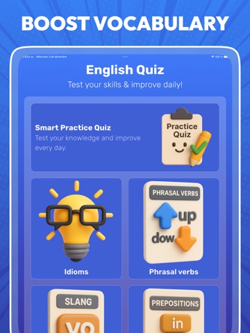 English Quiz test your level iPad screenshot